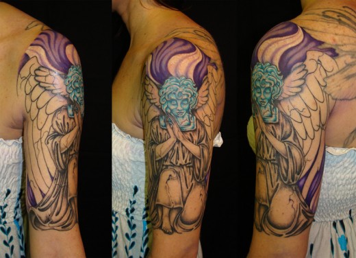 Half Sleeve Tattoos Design For Men Half Sleeve Tattoo for Men Angel Half 