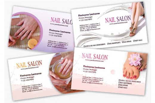 4 More Salon Business Cards Photoshop Templates