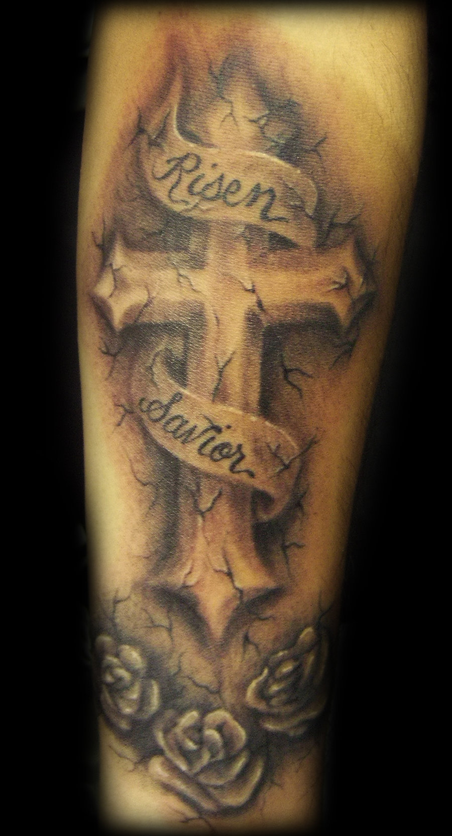 Doug James Tattoo  Stone Cross for Francois  crosstattoo  religioustattoo crossandscripttattoo blackandgreytattoo  blackandgreytattoos tattoo tattoos darkstartattoosknysna  Facebook