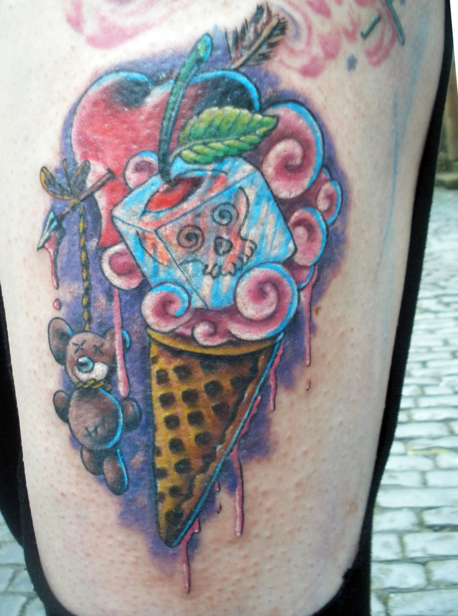 The Meaning Of The Ice Cream Tattoo: One Of The Most Popular Candy Designs