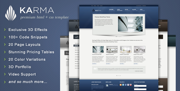 Karma - Clean and Modern Website Template - TutorialChip
