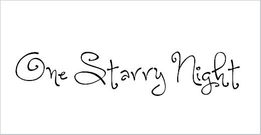 One Starry Night Font