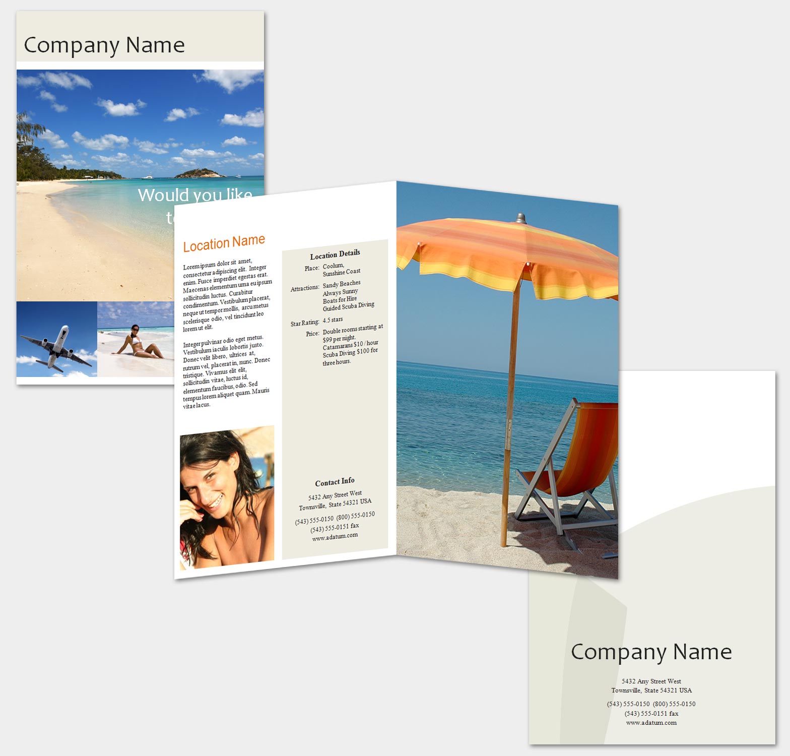 infinity travel brochures